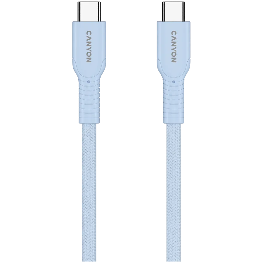 Кабел Canyon cable OnWire 60CL C-C 60W Color Braided 1m Light, син