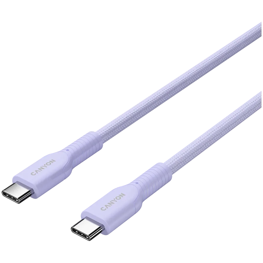 Кабел Canyon cable OnWire 60CL C-C 60W Color Braided 1m, лилав