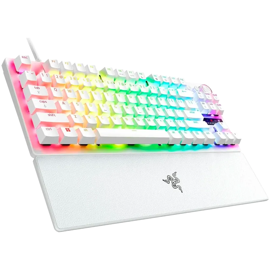 Геймърска клавиатура Razer Huntsman V3 Pro Tenkeyless, US, бяла