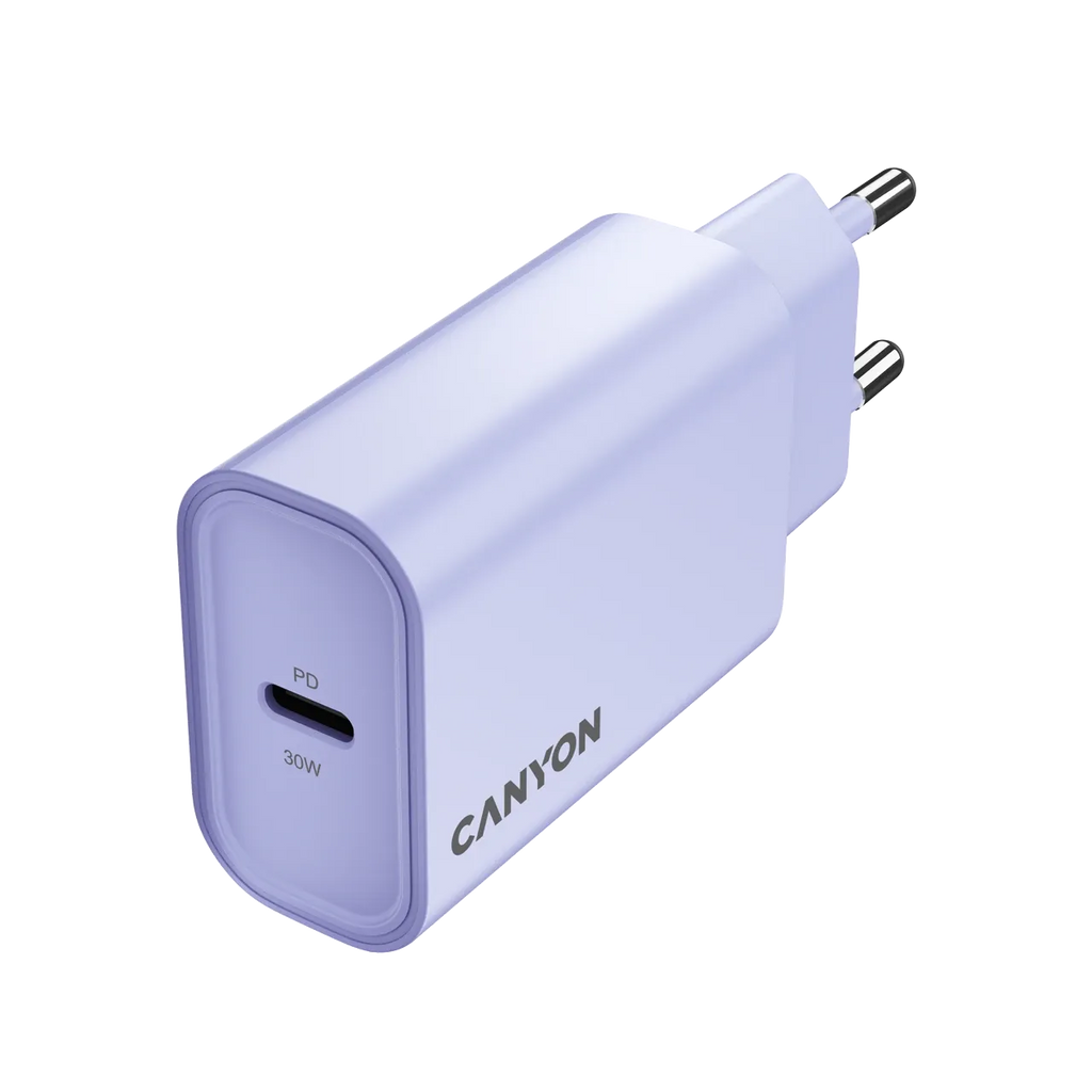 Зарядно устройство Canyon charger OnCharge 30CL Max Power 30W 1xPD EU, лилаво