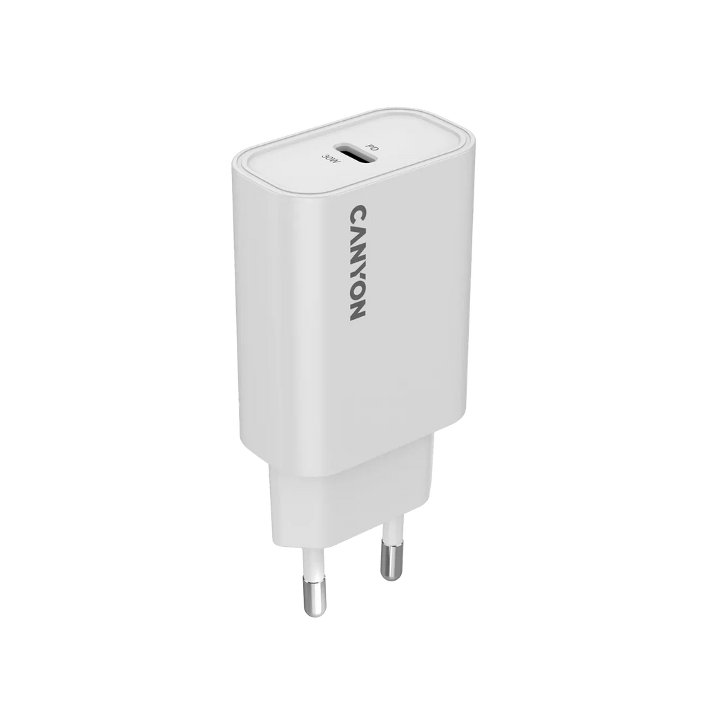 Зарядно устройство Canyon charger OnCharge 30CL Max Power 30W 1xPD EU, бяло