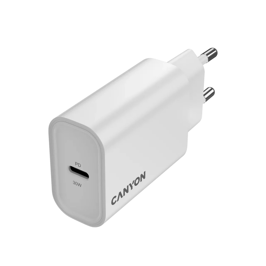 Зарядно устройство Canyon charger OnCharge 30CL Max Power 30W 1xPD EU, бяло