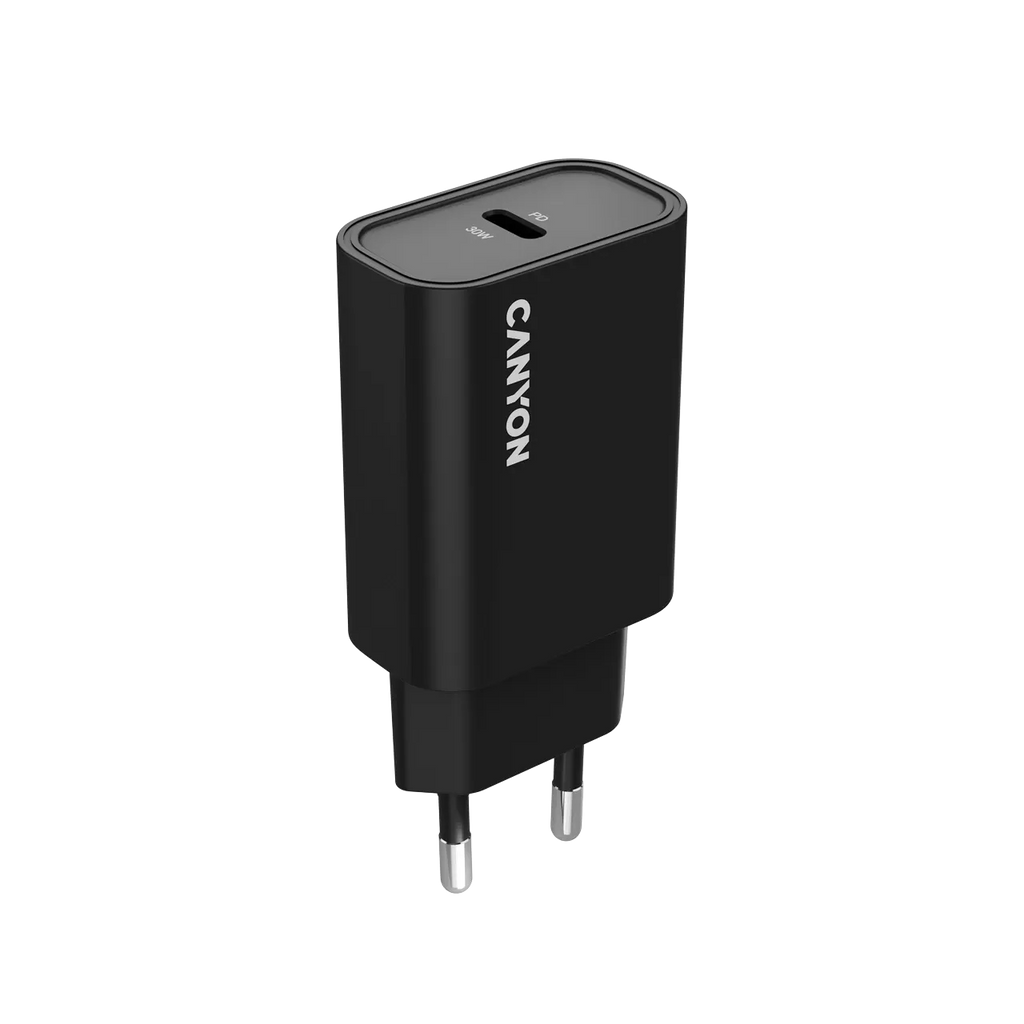 Зарядно устройство Canyon charger OnCharge 30CL Max Power 30W 1xPD EU, черно