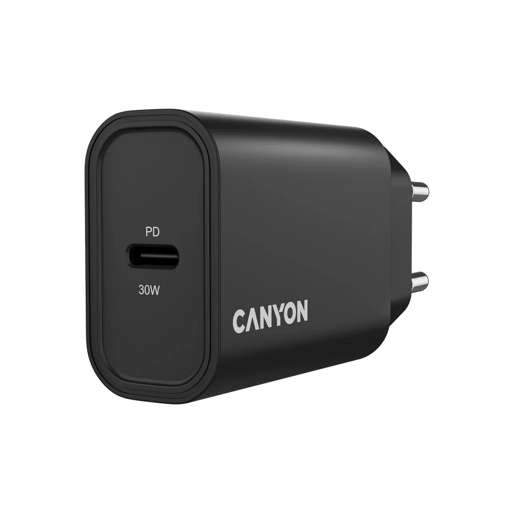 Зарядно устройство Canyon charger OnCharge 30CL Max Power 30W 1xPD EU, черно