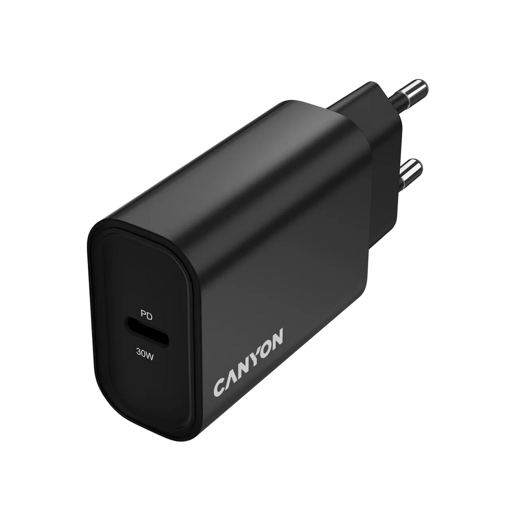 Зарядно устройство Canyon charger OnCharge 30CL Max Power 30W 1xPD EU, черно