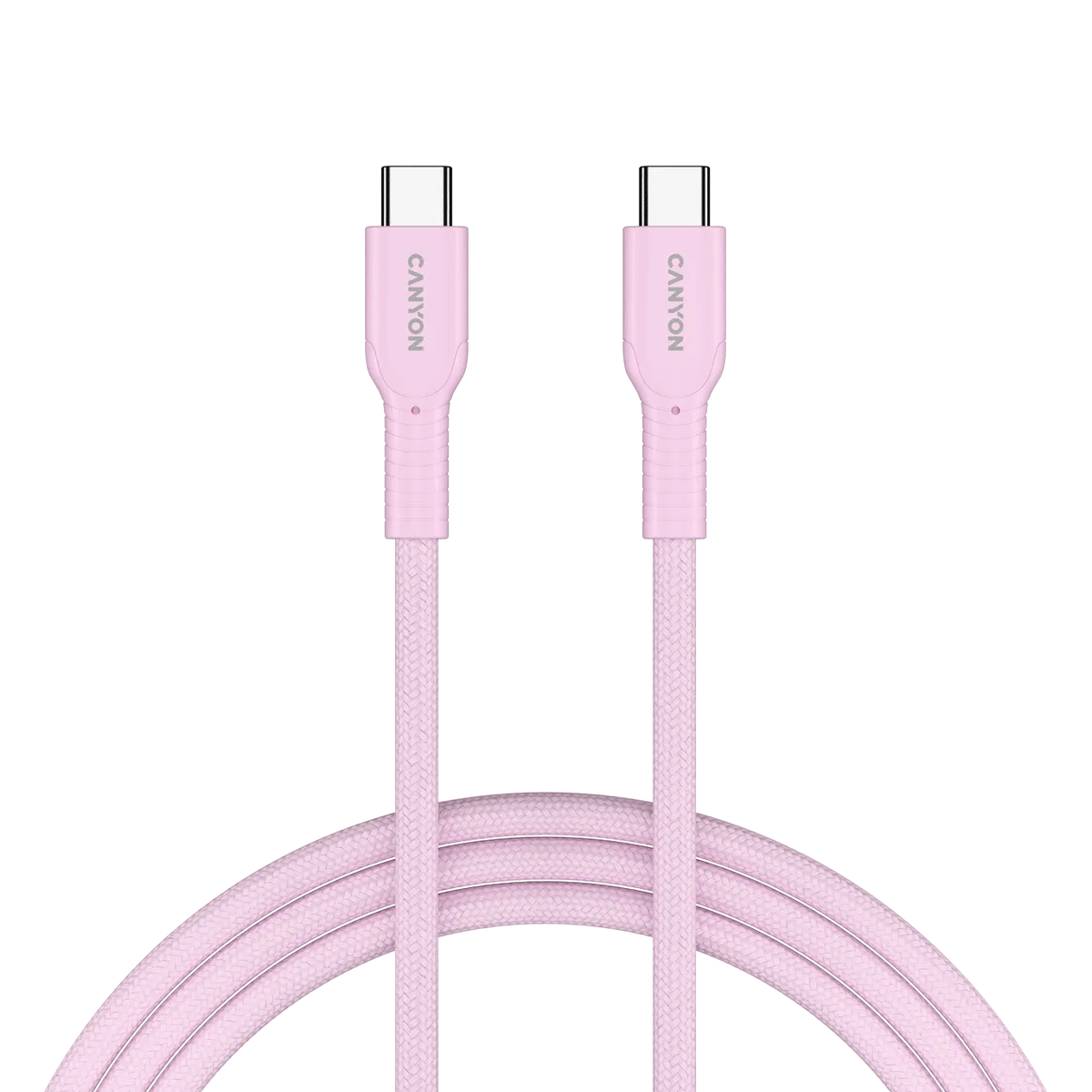 Кабел Canyon cable OnWire 60CL C-C 60W Color Braided 1m, розов