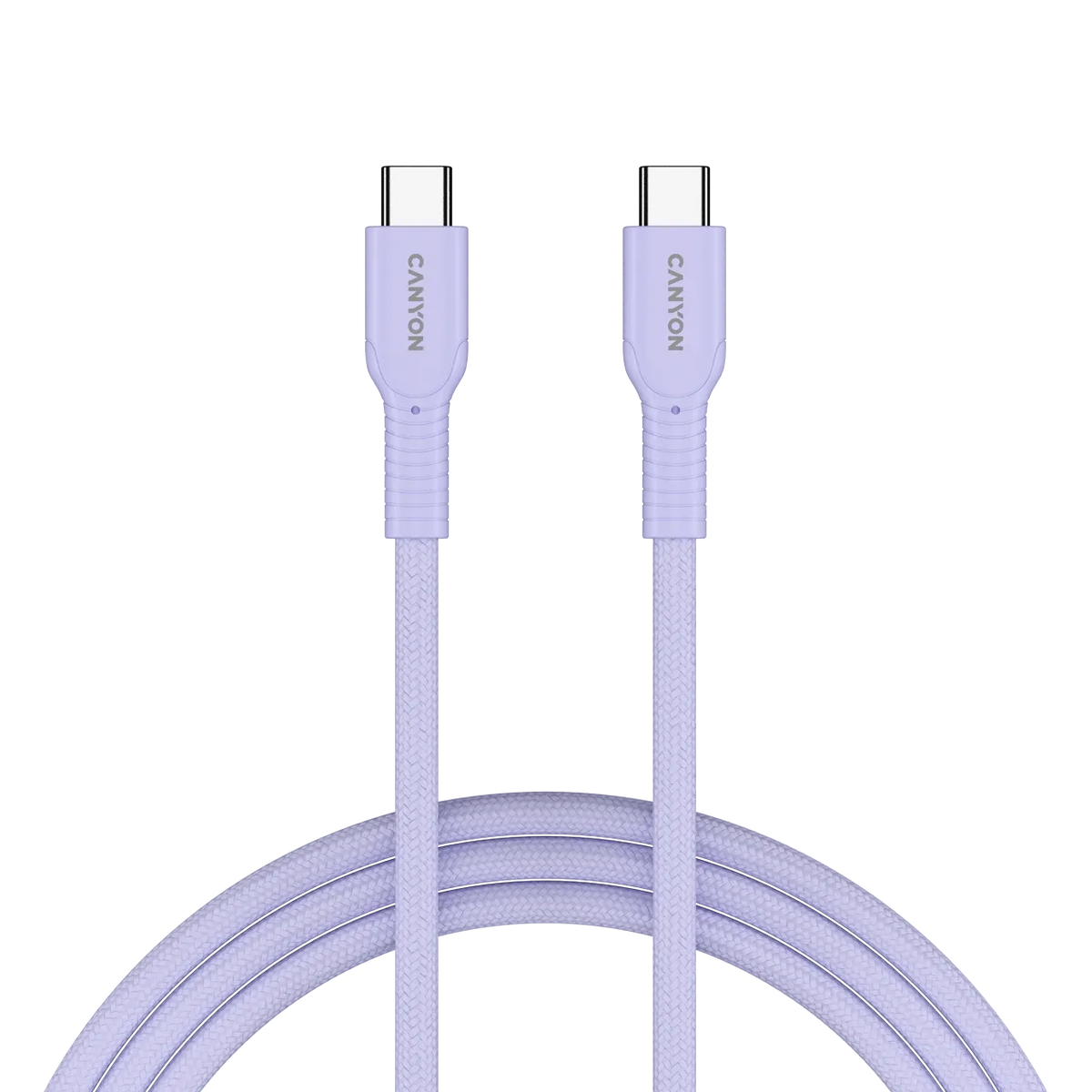Кабел Canyon cable OnWire 60CL C-C 60W Color Braided 1m, лилав