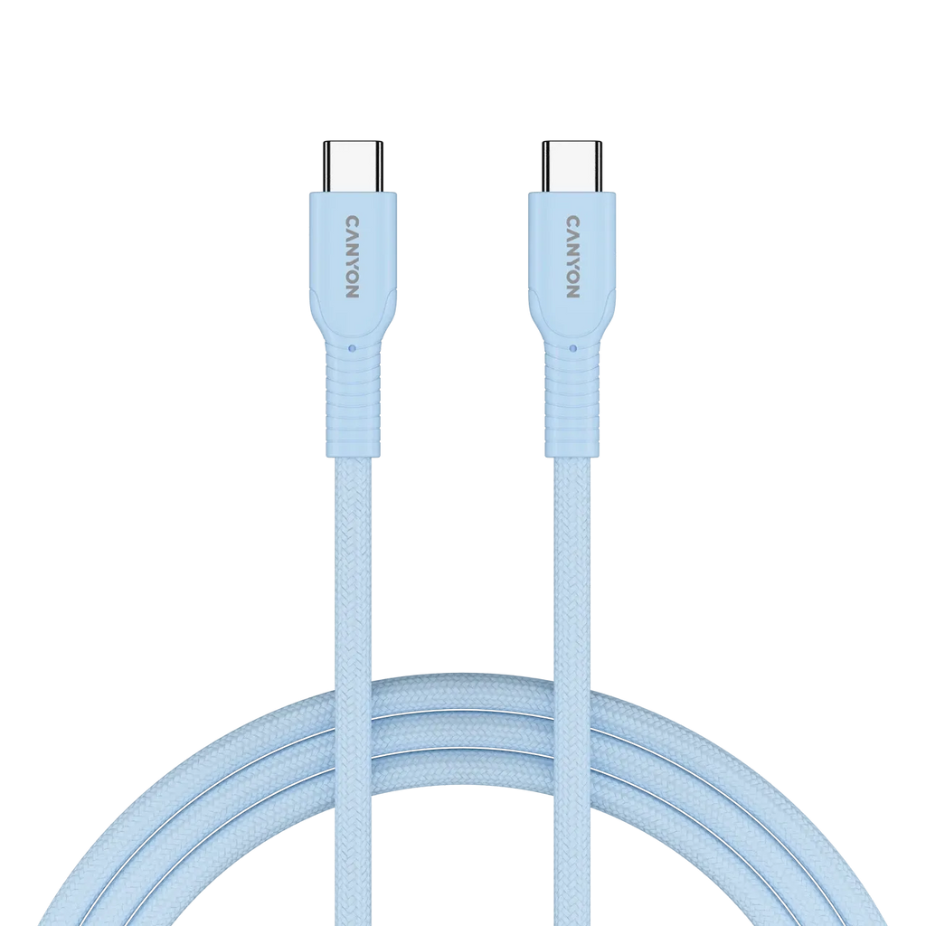 Кабел Canyon cable OnWire 60CL C-C 60W Color Braided 1m Light, син