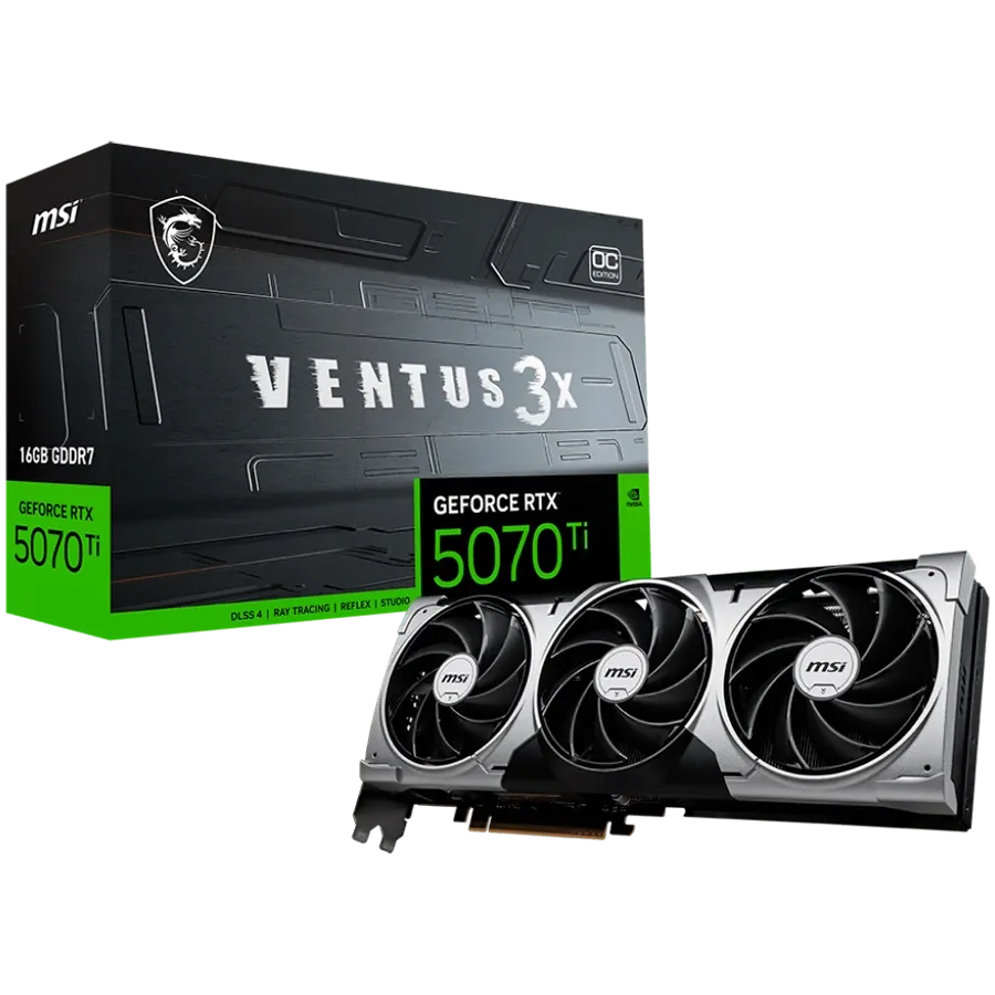 Видео карта MSI Nvidia GeForce RTX 5070 Ti 16G Ventus 3X OC