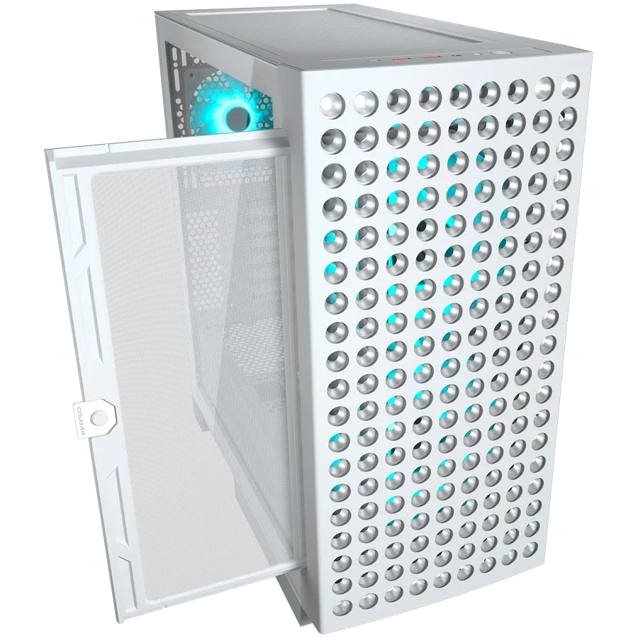 Компютърна кутия Cougar Airface ECO RGB PC Case, Mid Tower, бяла