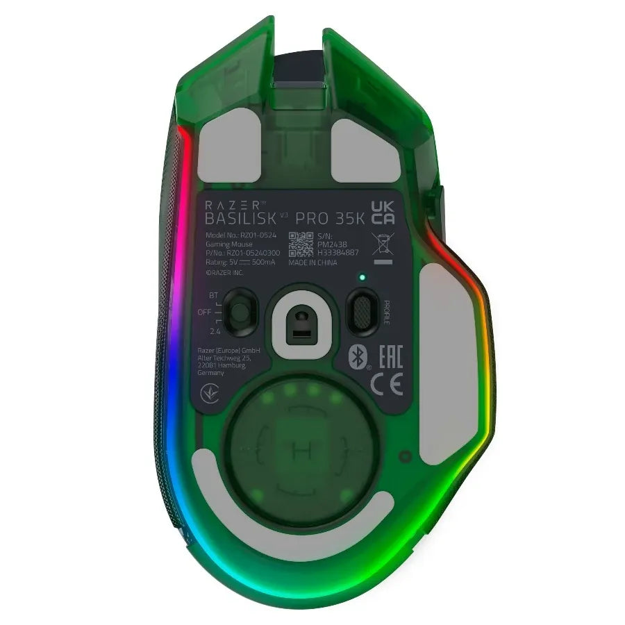 Геймърска мишка Razer Basilisk V3 Pro 35K Phantom Green Edition