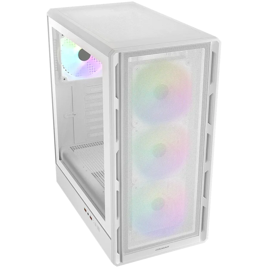 Компютърна кутия Cougar Airface PURE RGB PC Case, Mid Tower, бяла