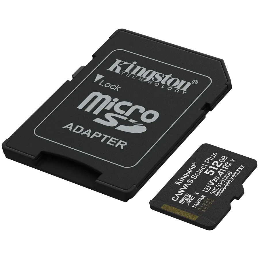 Карта памет Kingston 512GB microSDXC Canvas Select Plus Gen3 150MB/s A1 Card +