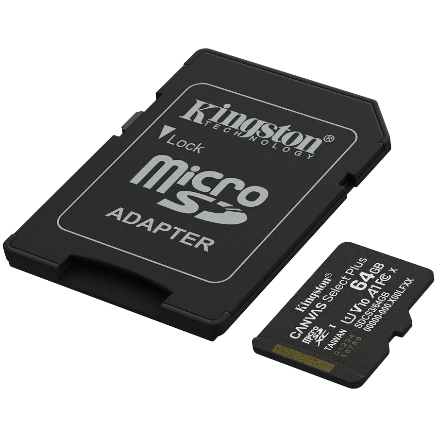 Карта памет Kingston 64GB microSDXC Canvas Select Plus Gen3 100MB/s A1 Card +