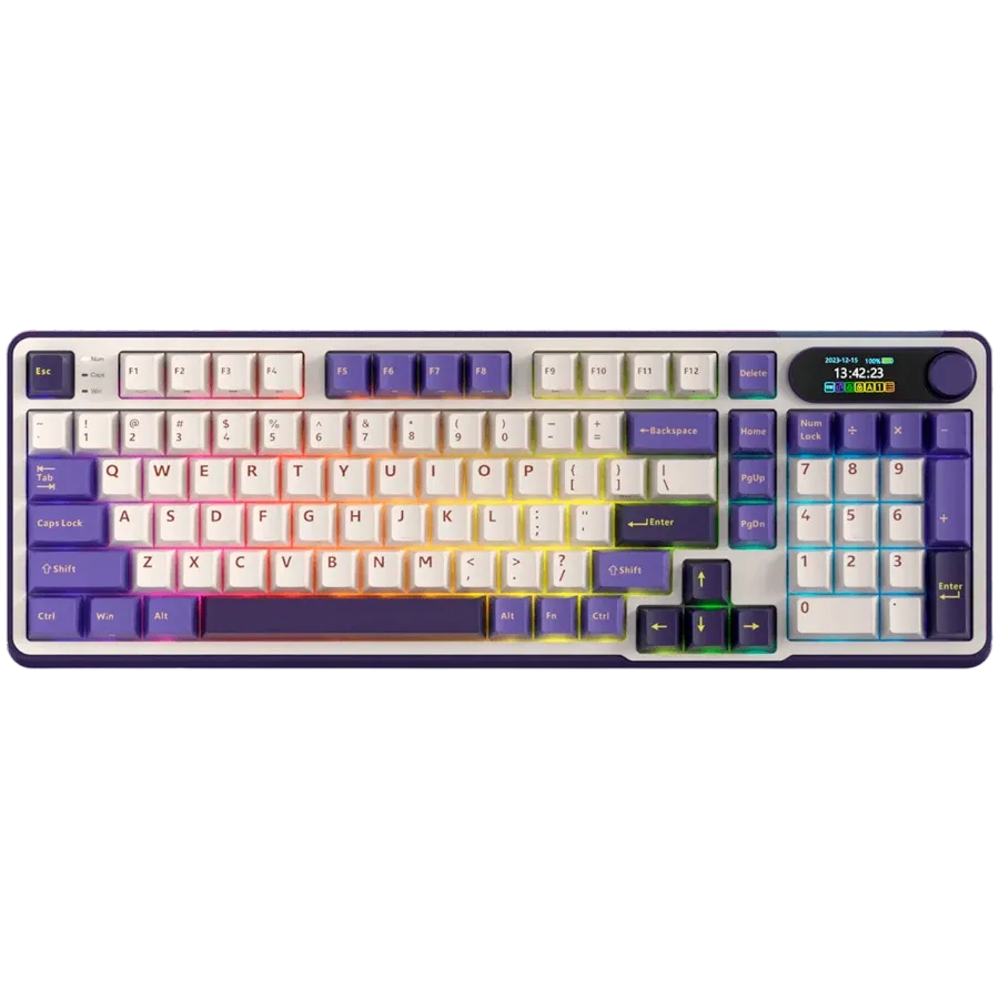 Геймърска клавиатура Royal Kludge RK-S98 Blackberry Mousse Chartreuse switch