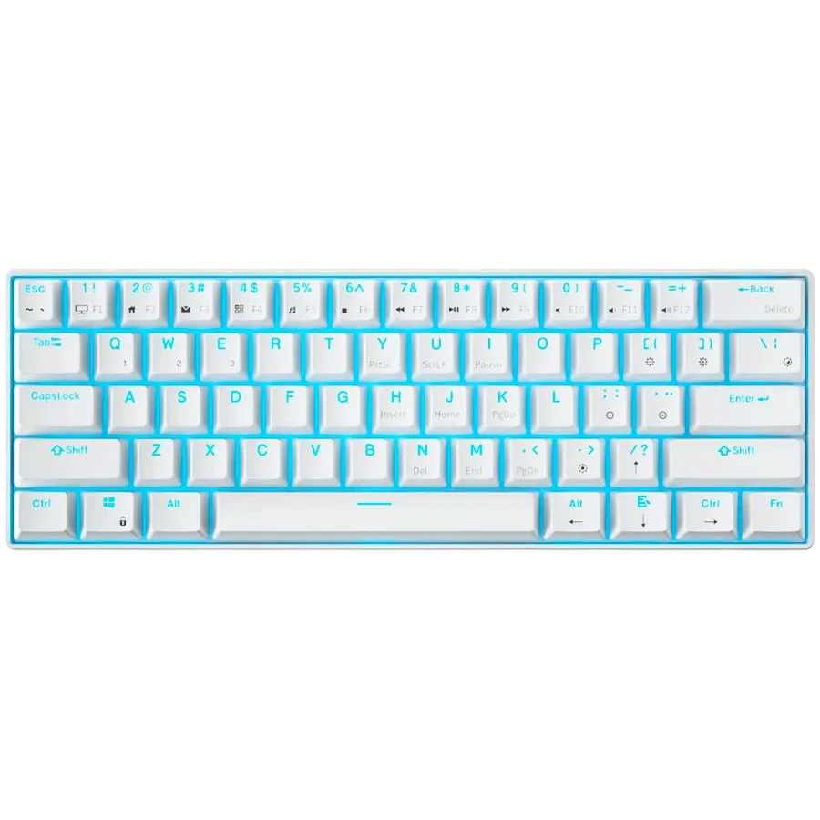 Геймърска клавиатура Royal Kludge RK61 White Red switch