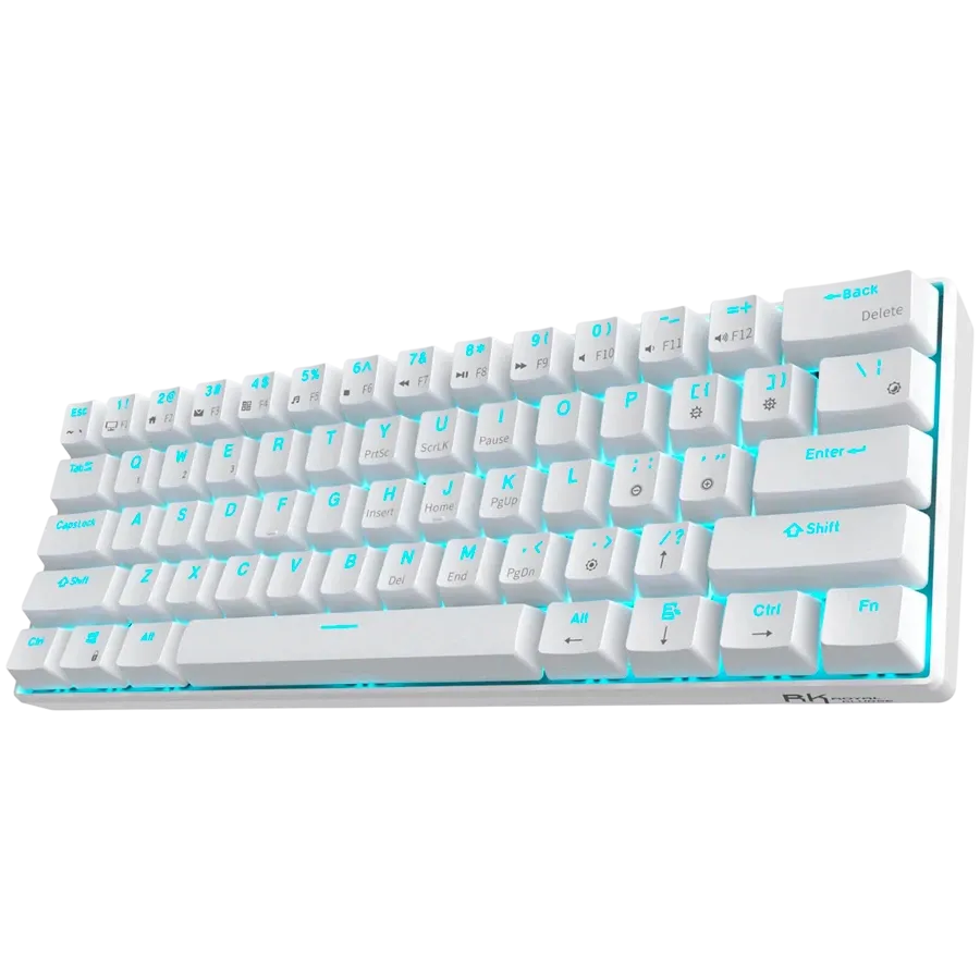 Геймърска клавиатура Royal Kludge RK61 White Red switch