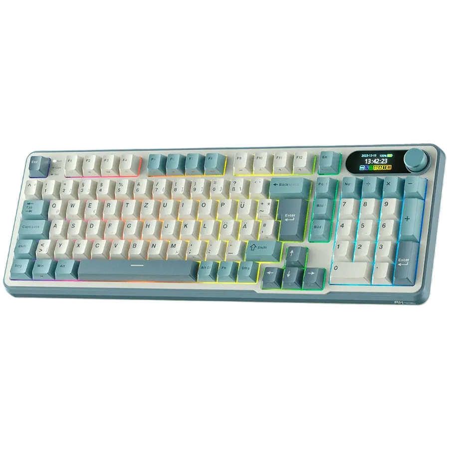 Геймърска клавиатура Royal Kludge RK-S98 Light Cloud Chartreuse switch