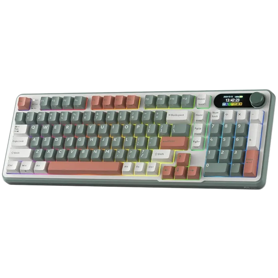 Геймърска клавиатура Royal Kludge RK-S98 Camping Green Chartreuse switch