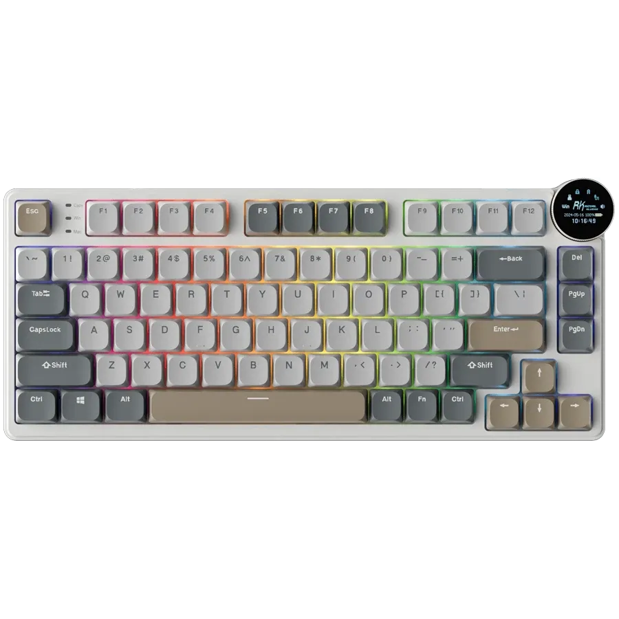 Геймърска клавиатура Royal Kludge RK N80 Pearly Dawn Red switch