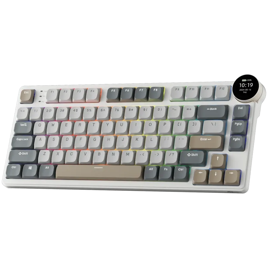 Геймърска клавиатура Royal Kludge RK N80 Pearly Dawn Red switch
