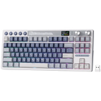Геймърска клавиатура Royal Kludge RK M87 Ocean Blue Cream switch