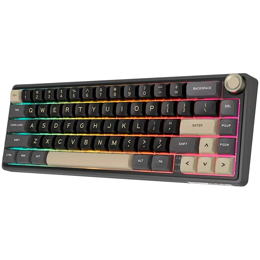 Геймърска клавиатура Royal Kludge R65 Phantom Chartreuse switch