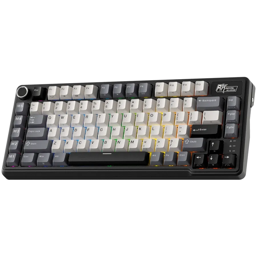 Геймърска клавиатура Royal Kludge RK L75 Knight Black Cream switch