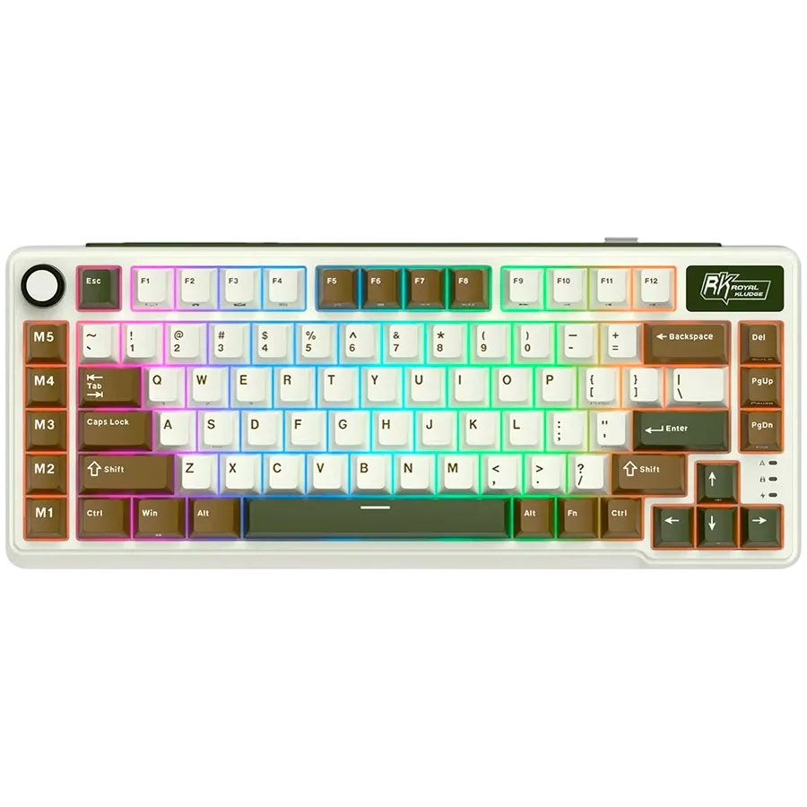 Геймърска клавиатура Royal Kludge RK L75 Palm Green Cream switch