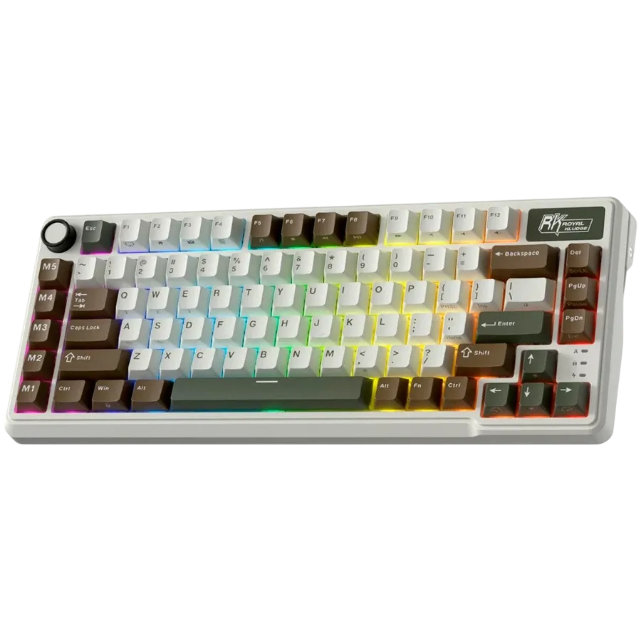 Геймърска клавиатура Royal Kludge RK L75 Palm Green Cream switch