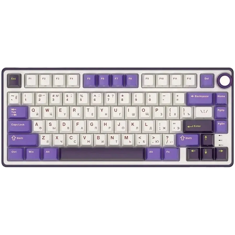 Геймърска клавиатура Royal Kludge R75 Blackberry Mousse K silver switch
