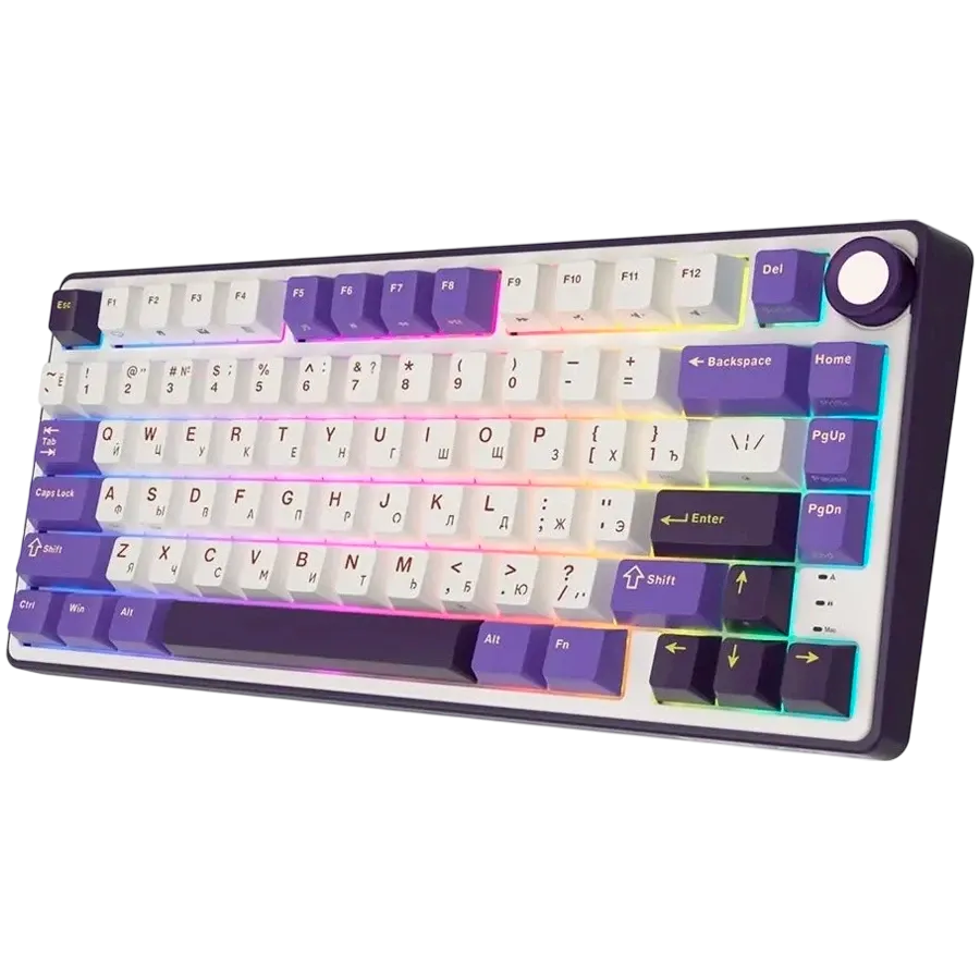 Геймърска клавиатура Royal Kludge R75 Blackberry Mousse K silver switch