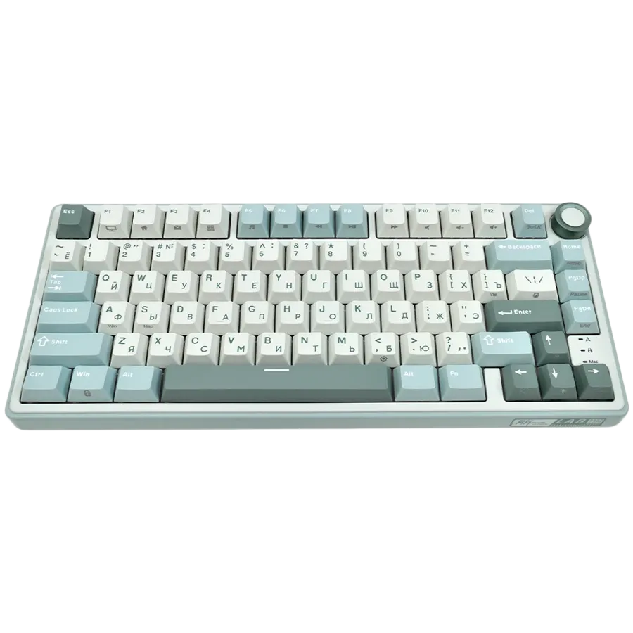 Геймърска клавиатура Royal Kludge R75 Sky Cyan K silver switch