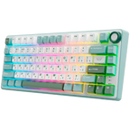 Геймърска клавиатура Royal Kludge R75 Sky Cyan K silver switch
