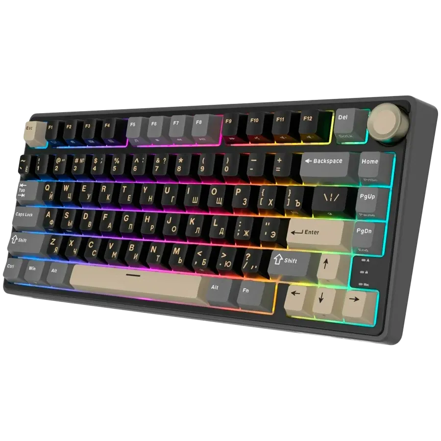Геймърска клавиатура Royal Kludge R75 Phantom K silver switch