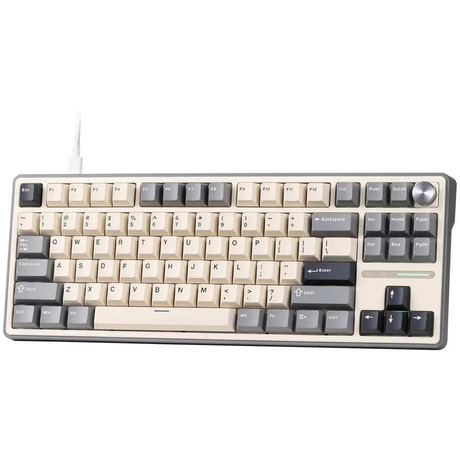 Геймърска клавиатура Royal Kludge R87Pro Half Grey Creamy switch