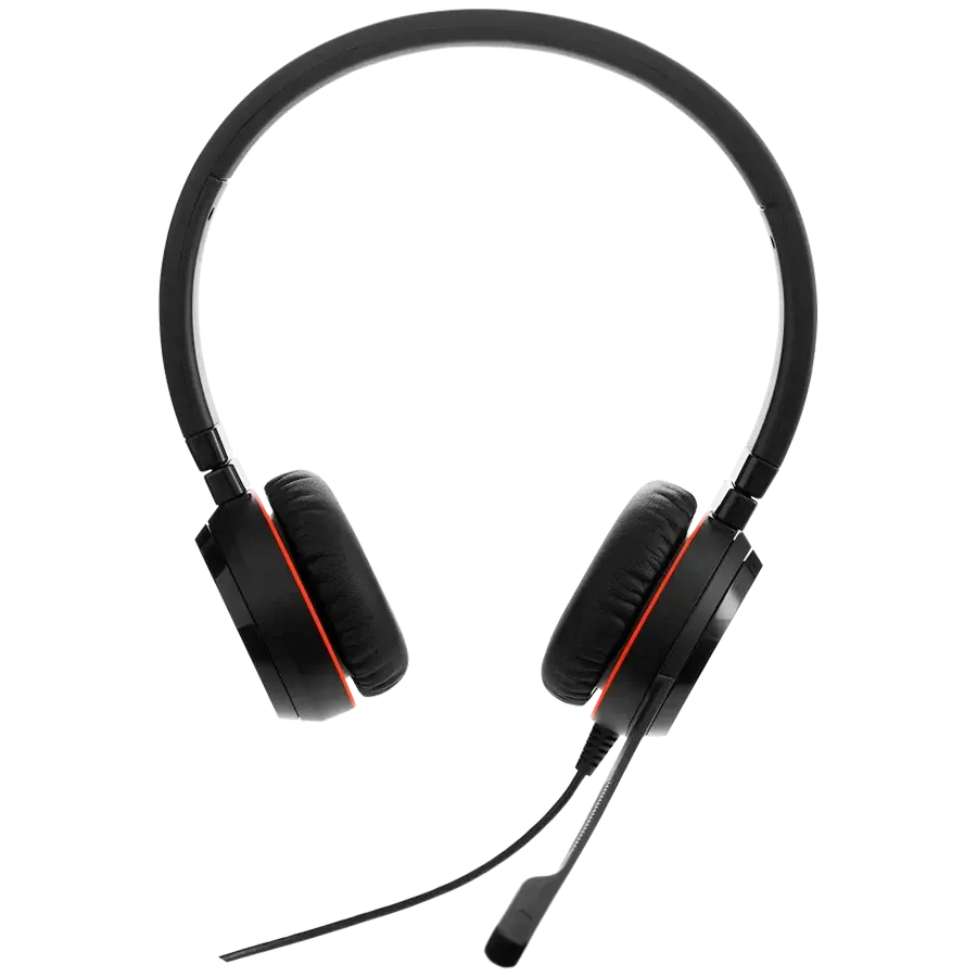 Слушалки Jabra Evolve 20 SE, Stereo MS, USB C/A adapter, Leather