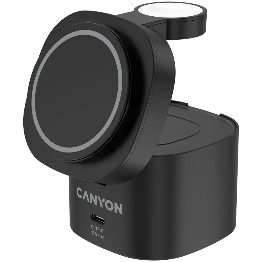 Безжично зарядно Canyon 4 in 1 Wireless Charging Stand (CNS-WCS405B)