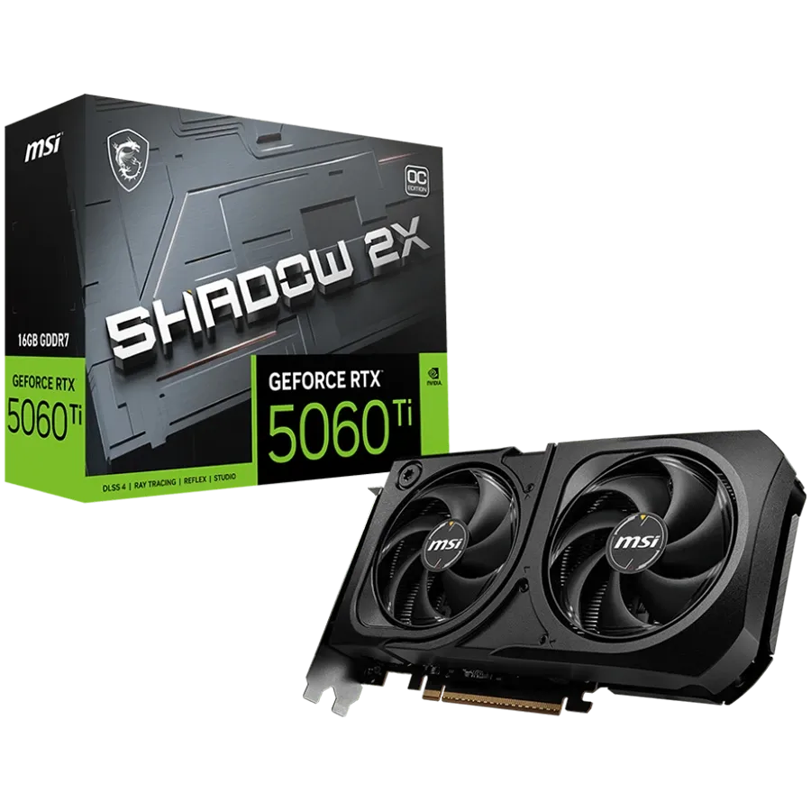 Видео карта MSI Nvidia GeForce RTX 5060 Ti 16G Shadow 2X OC PLUS