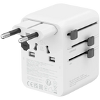 Зарядно устройство Canyon Travel Adapter OnTour 70 EU/UK/US/AUS 70W, бяло