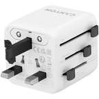 Зарядно устройство Canyon Travel Adapter OnTour One EU/UK/US/AUS, бяло
