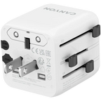 Зарядно устройство Canyon Travel Adapter OnTour One EU/UK/US/AUS, бяло