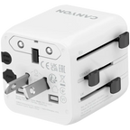 Зарядно устройство Canyon Travel Adapter OnTour One EU/UK/US/AUS, бяло