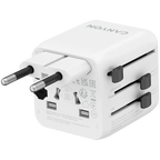 Зарядно устройство Canyon Travel Adapter OnTour One EU/UK/US/AUS, бяло