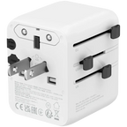 Зарядно устройство Canyon Travel Adapter OnTour 20 EU/UK/US/AUS 20W, бяло