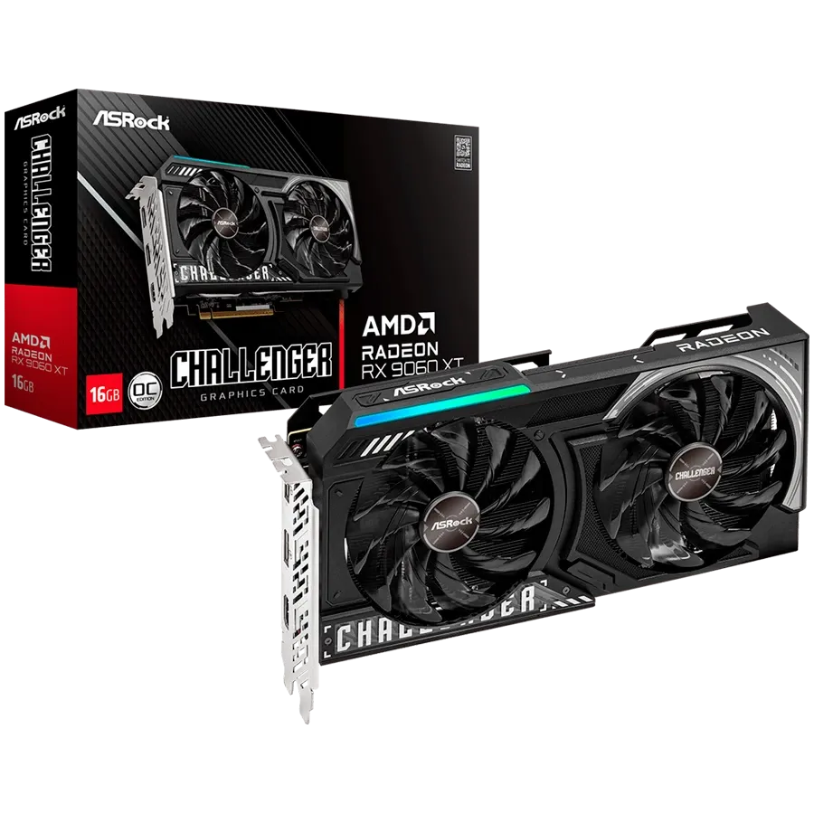 Видео карта ASRock AMD Radeon RX 9060 XT Challenger 16GB GDDR6 128-bit HDMI 2x