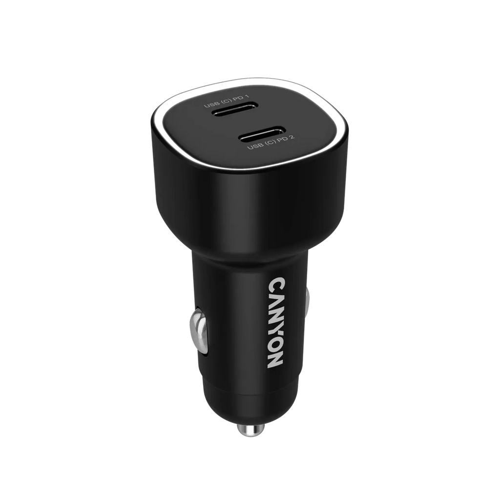 Зарядно за кола Canyon OnDrive 60 PD 60W 2xUSB-C, черно