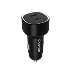 Зарядно за кола Canyon OnDrive 60 PD 60W 2xUSB-C, черно