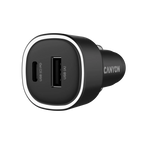 Зарядно за кола Canyon OnDrive 48 PD 48W USB-A+USB-C, черно