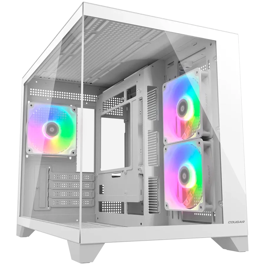 Компютърна кутия Cougar FV150 Mini RGB PC Case, Mid tower, бяла